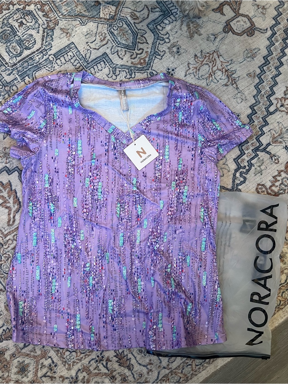 Nora Cora Lavender V-Neck Women’s Top